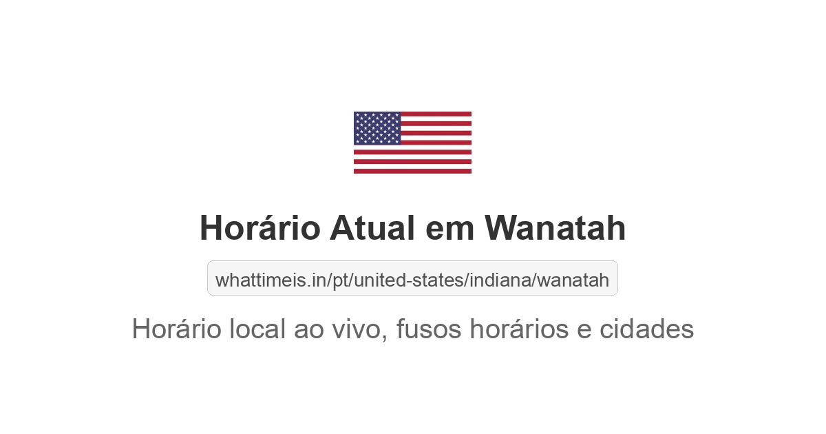 Hora Atual em Wanatah