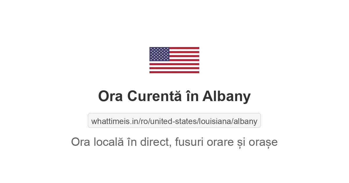 Ora curentă în Albany