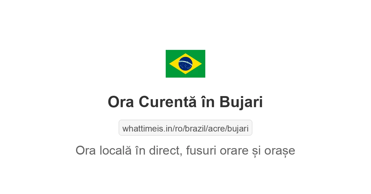 Ora curentă în Bujari