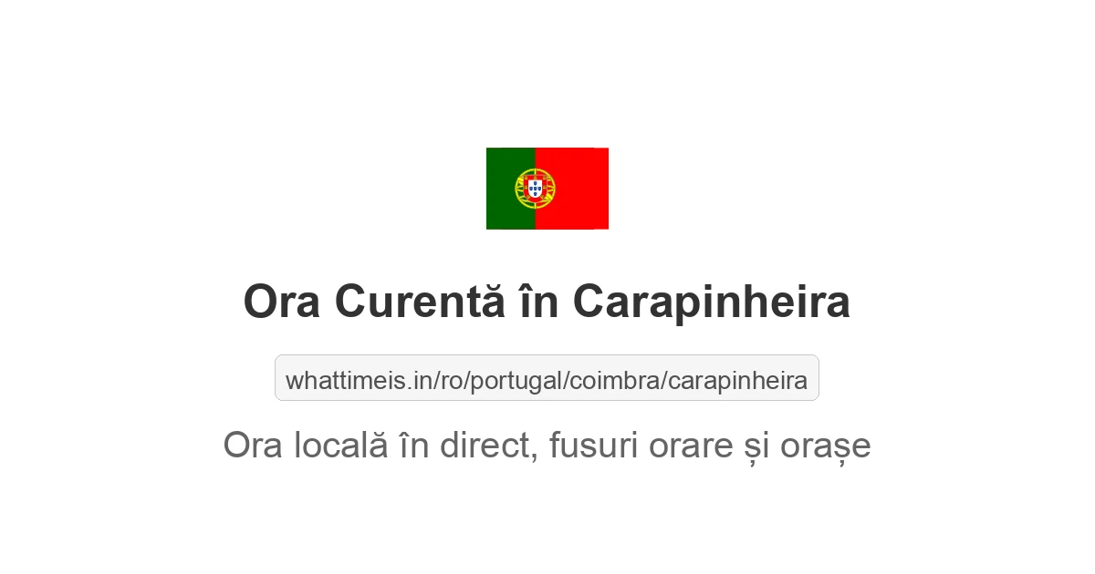 Ora curentă în Carapinheira