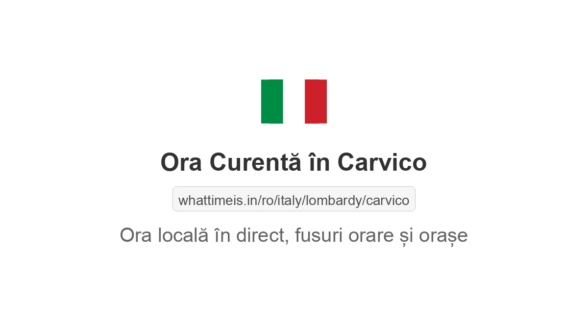 Ora curentă în Carvico