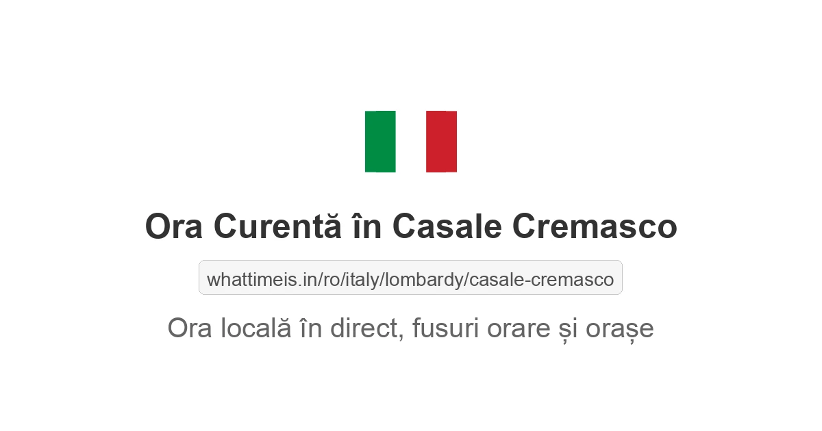 Ora curentă în Casale Cremasco