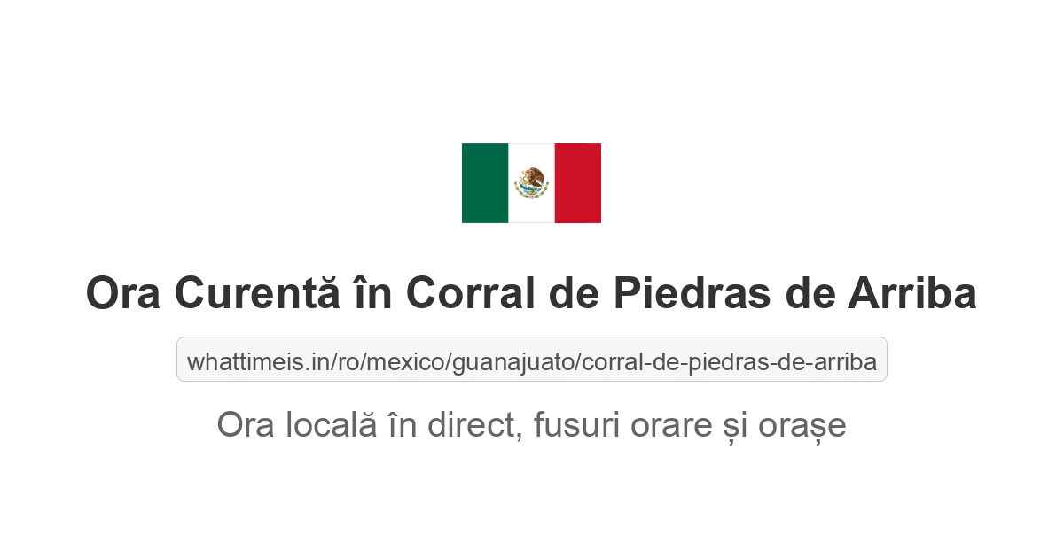 Ora curentă în Corral de Piedras de Arriba