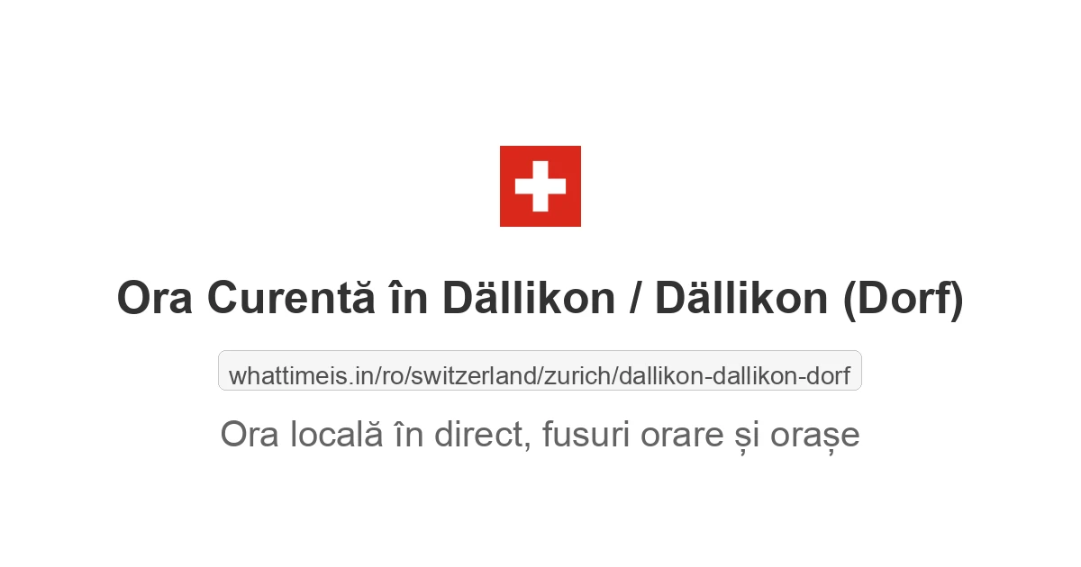 Ora curentă în Dällikon / Dällikon (Dorf)