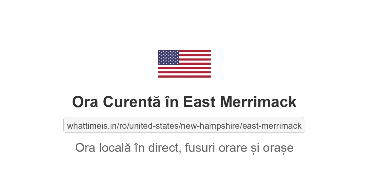 Ora curentă în East Merrimack