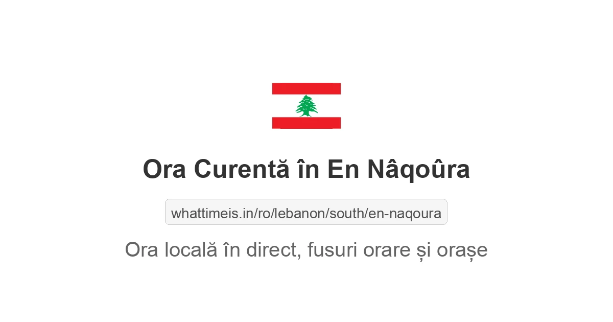 Ora curentă în En Nâqoûra