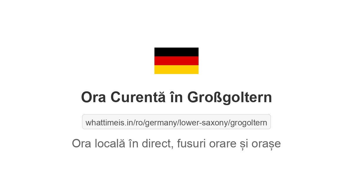 Ora curentă în Großgoltern