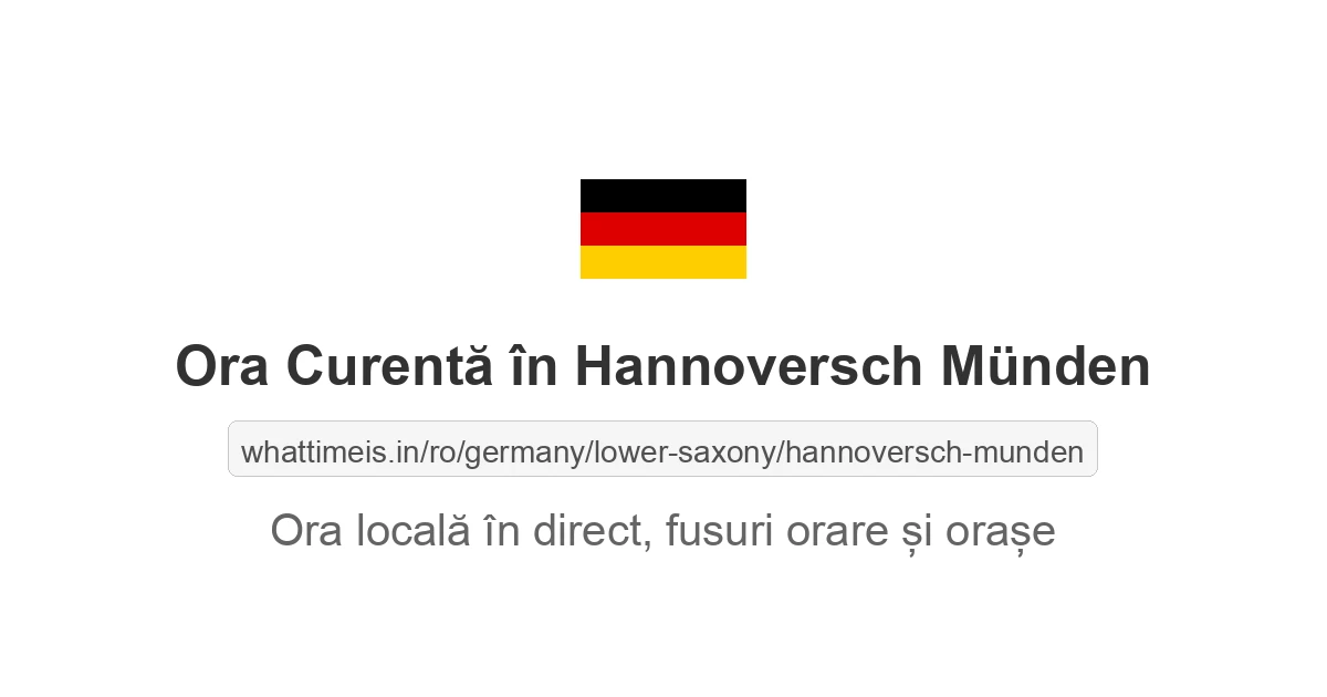Ora curentă în Hannoversch Münden