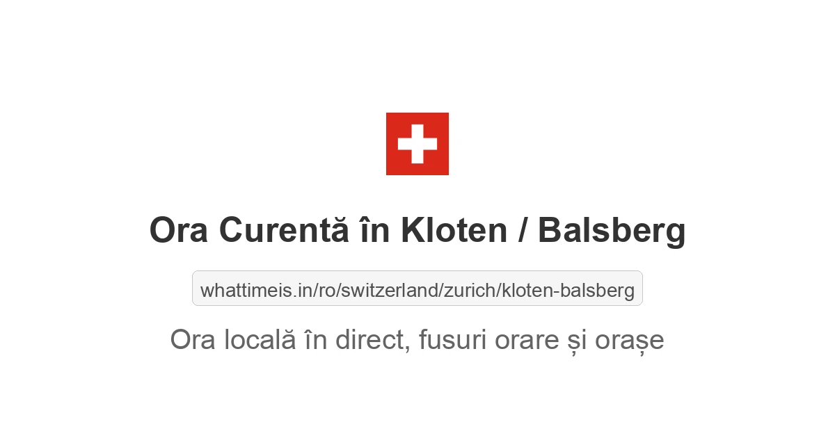 Ora curentă în Kloten / Balsberg
