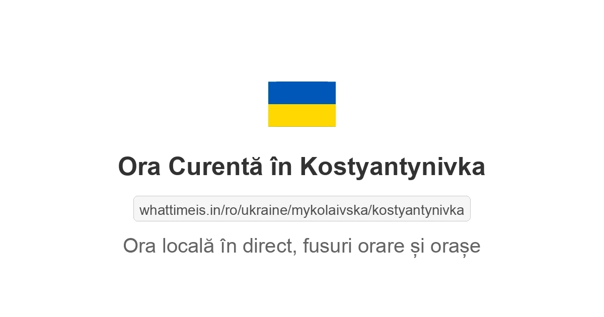 Ora curentă în Kostyantynivka