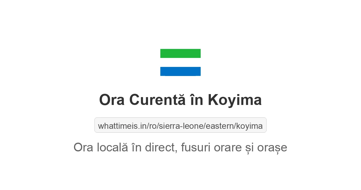 Ora curentă în Koyima