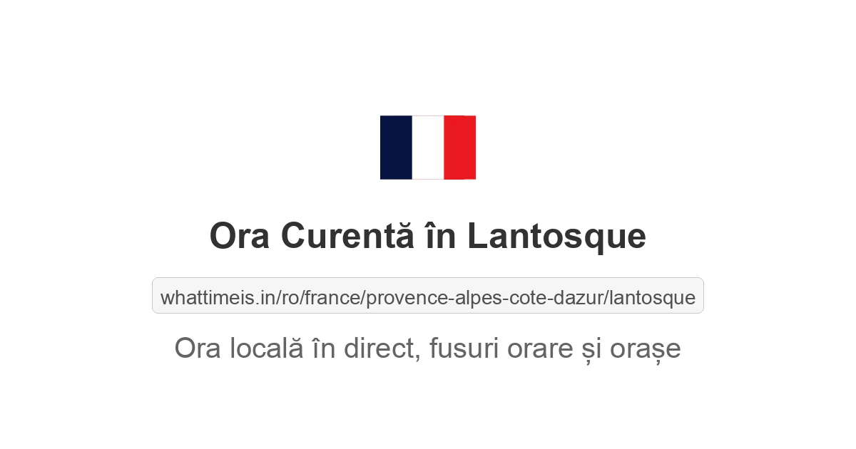 Ora curentă în Lantosque