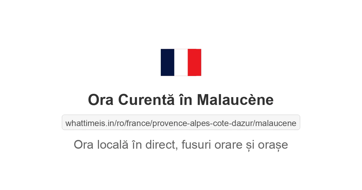 Ora curentă în Malaucène