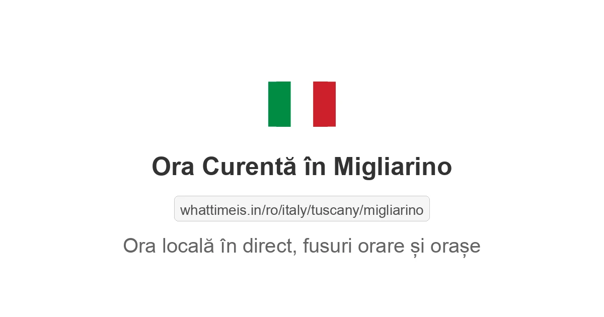 Ora curentă în Migliarino