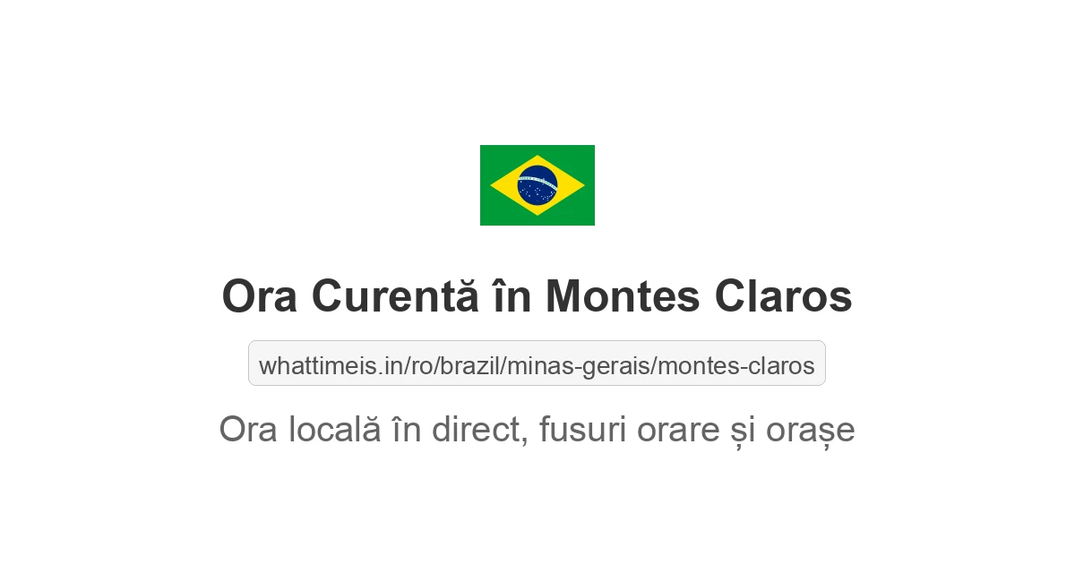 Ora curentă în Montes Claros