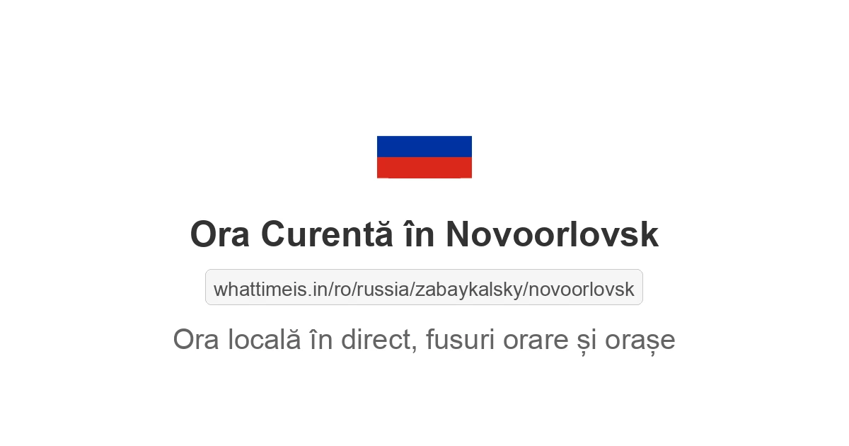 Ora curentă în Novoorlovsk