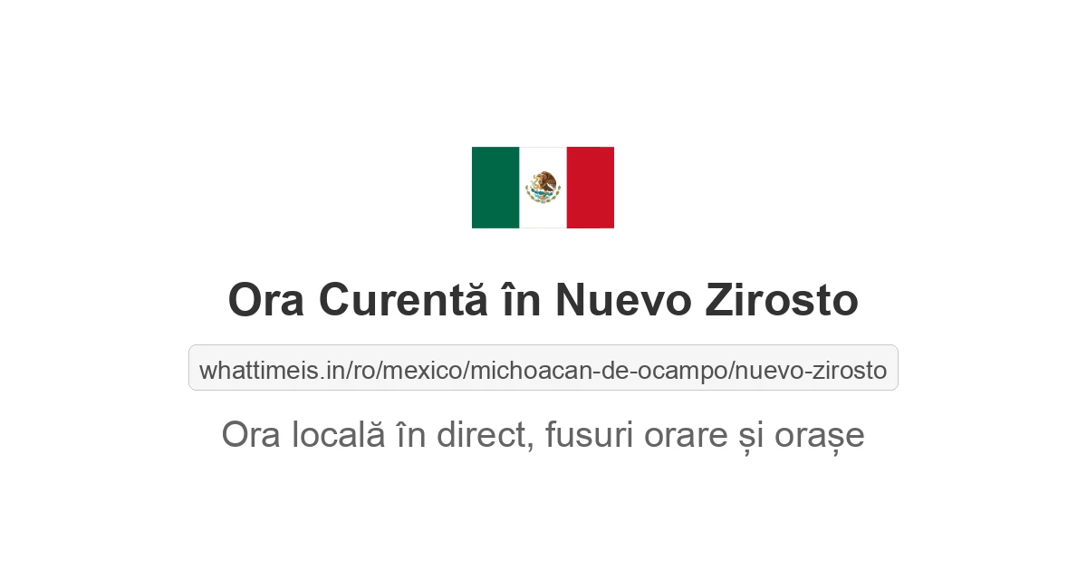 Ora curentă în Nuevo Zirosto