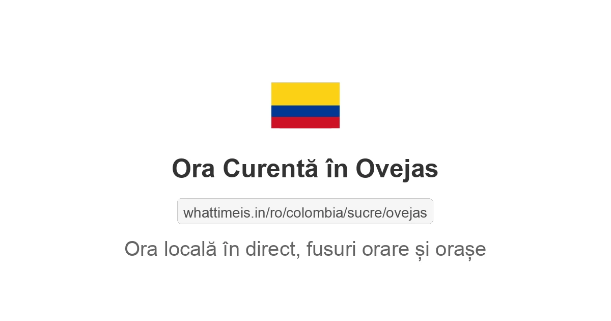 Ora curentă în Ovejas