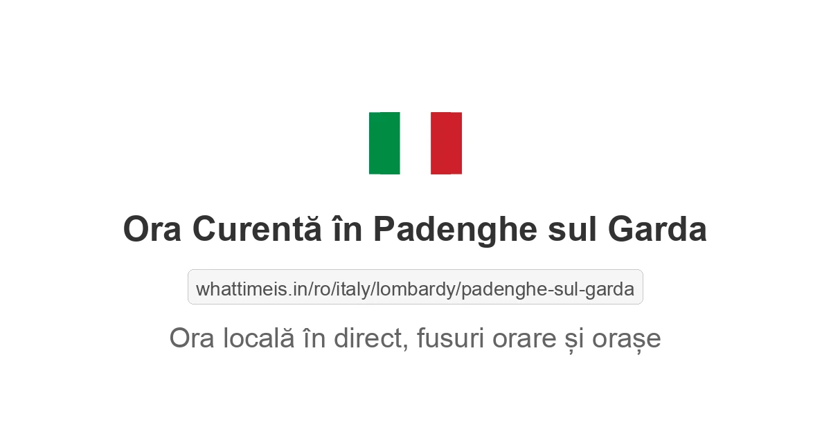 Ora curentă în Padenghe sul Garda