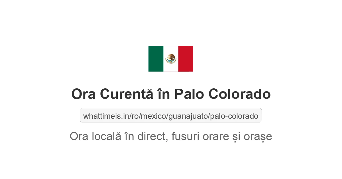 Ora curentă în Palo Colorado