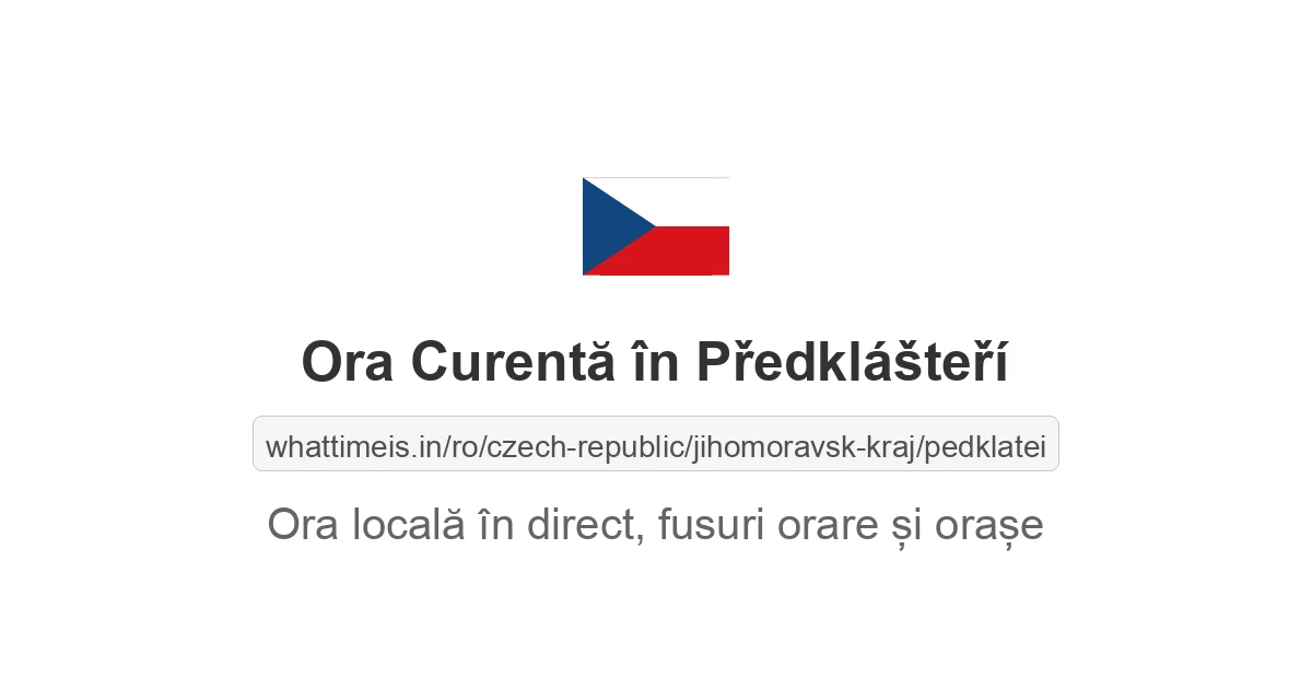 Ora curentă în Předklášteří