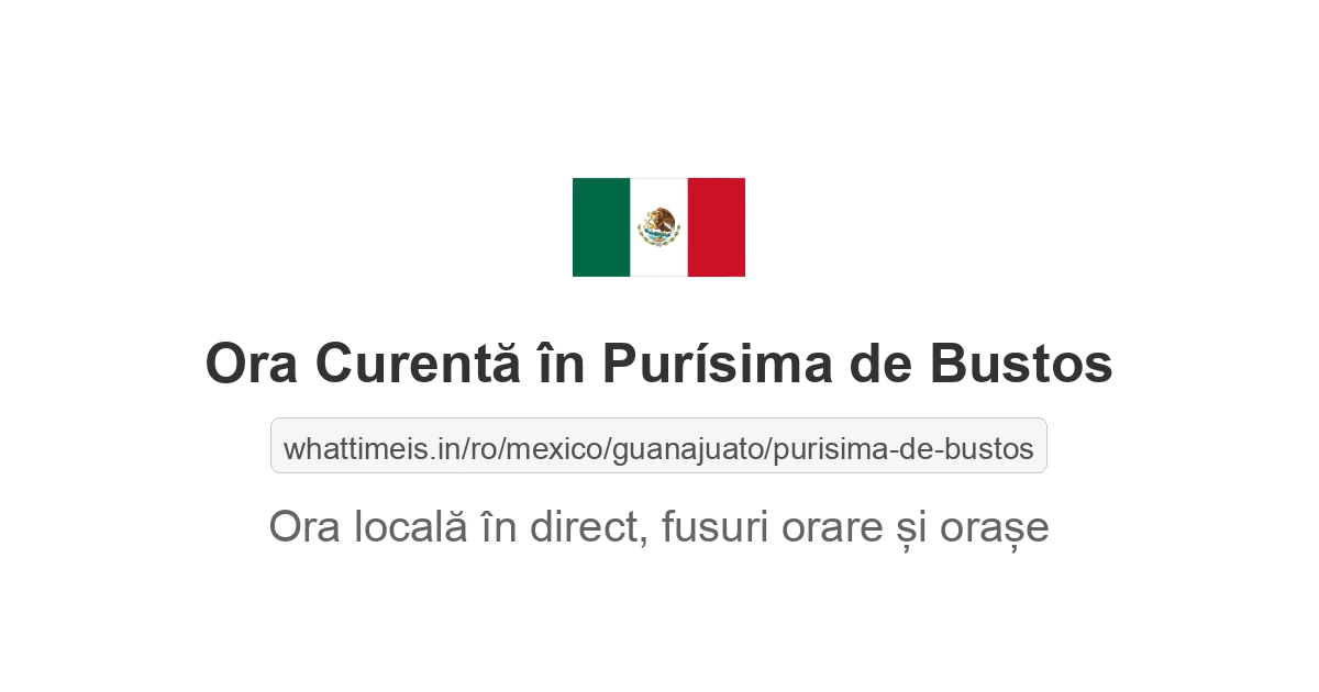 Ora curentă în Purísima de Bustos
