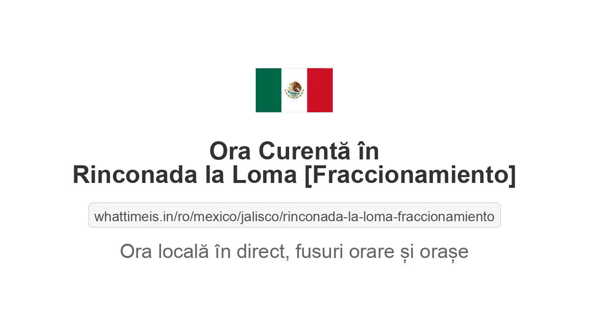 Ora curentă în Rinconada la Loma [Fraccionamiento]