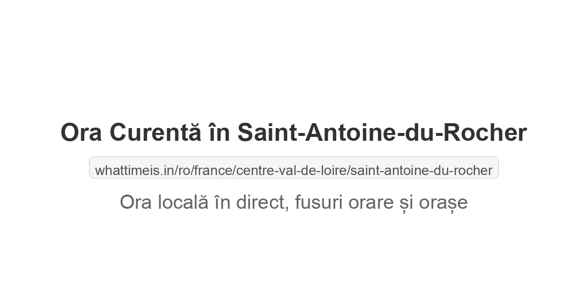 Ora curentă în Saint-Antoine-du-Rocher