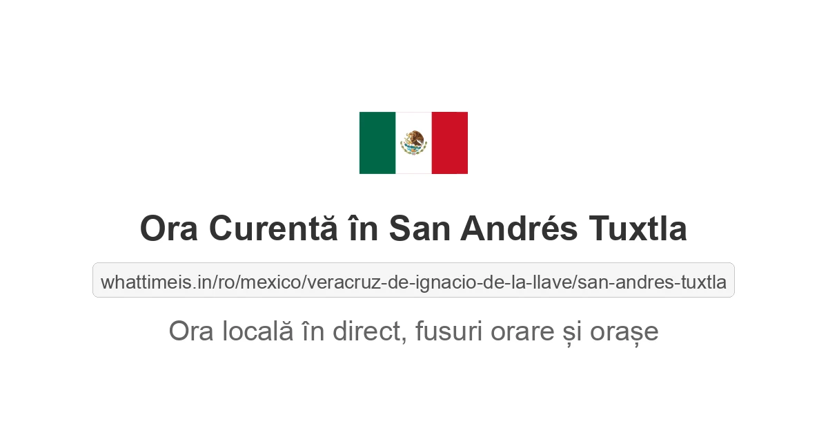 Ora curentă în San Andrés Tuxtla