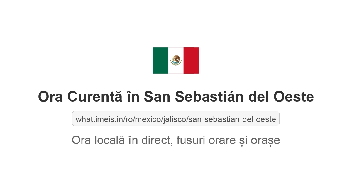 Ora curentă în San Sebastián del Oeste