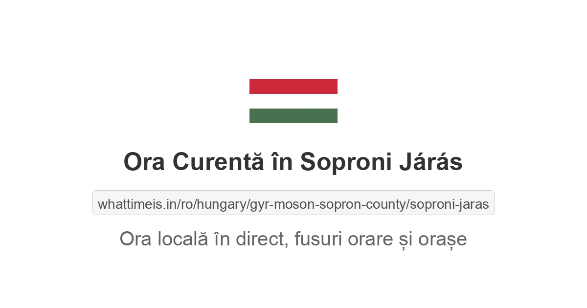 Ora curentă în Soproni Járás