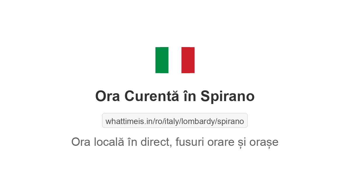 Ora curentă în Spirano
