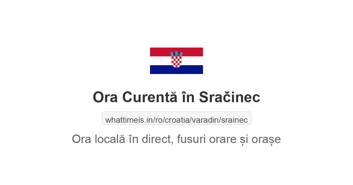 Ora curentă în Sračinec