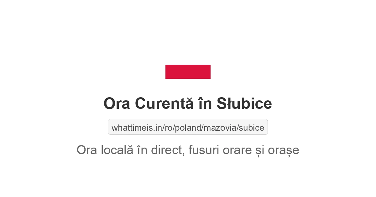 Ora curentă în Słubice