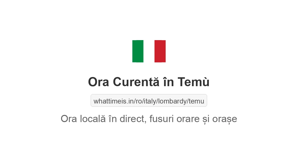 Ora curentă în Temù