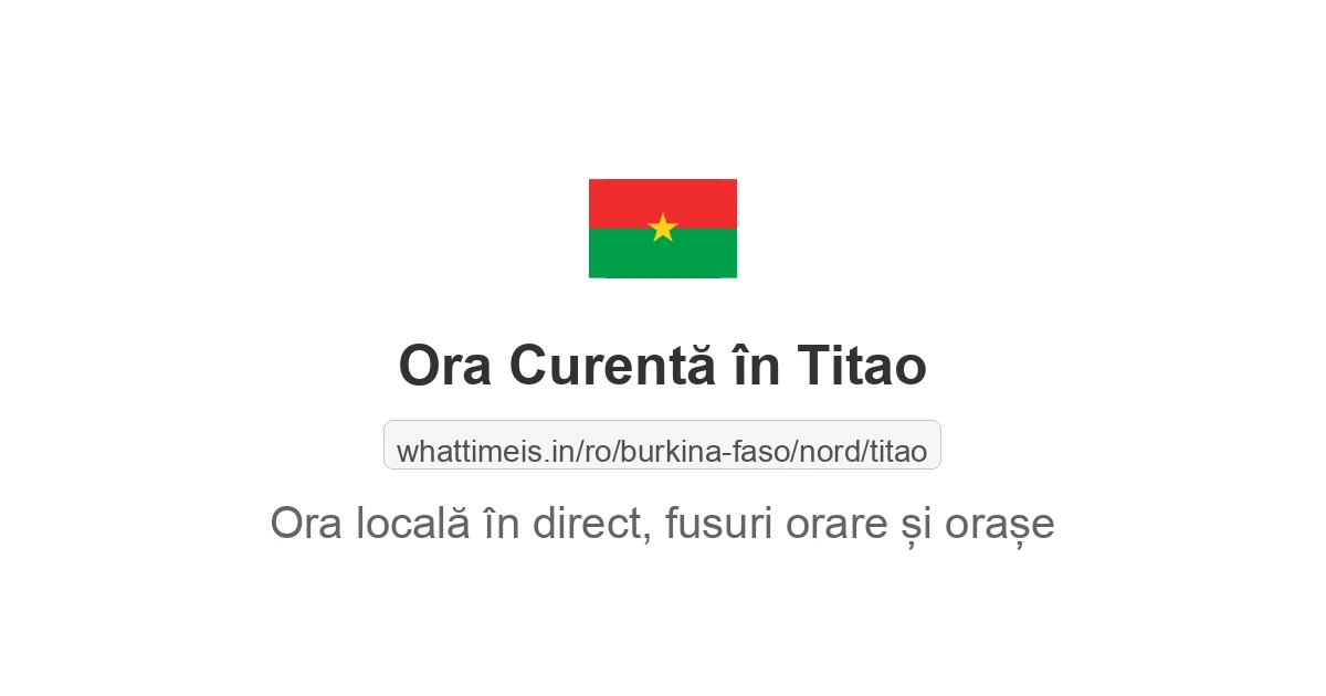 Ora curentă în Titao