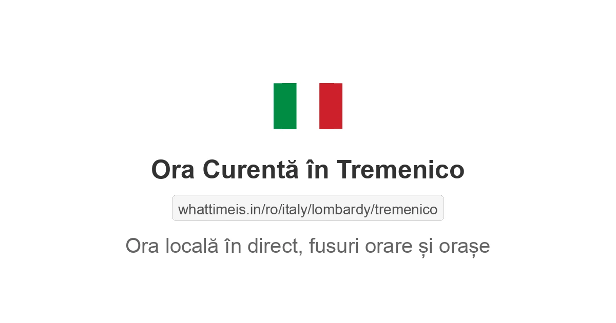 Ora curentă în Tremenico