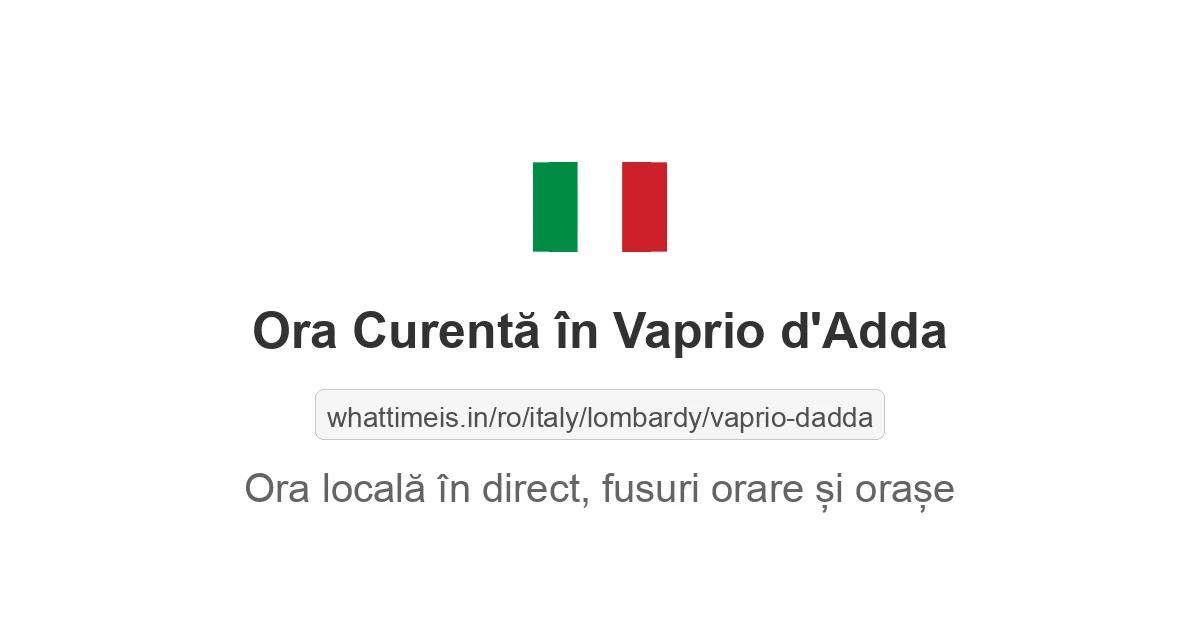 Ora curentă în Vaprio d'Adda