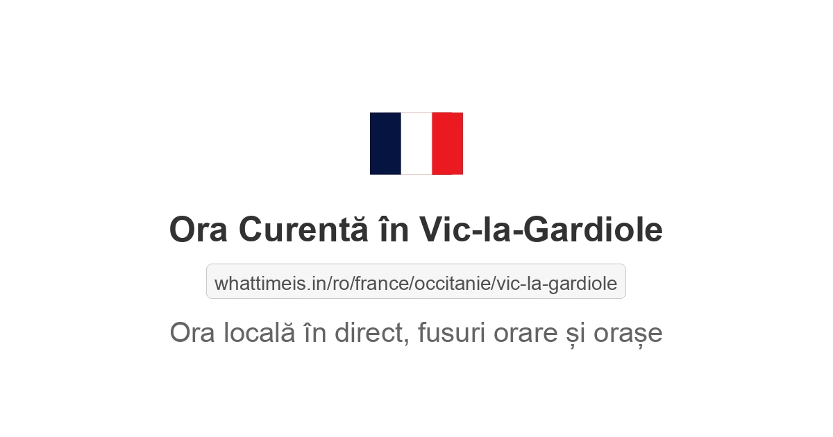 Ora curentă în Vic-la-Gardiole