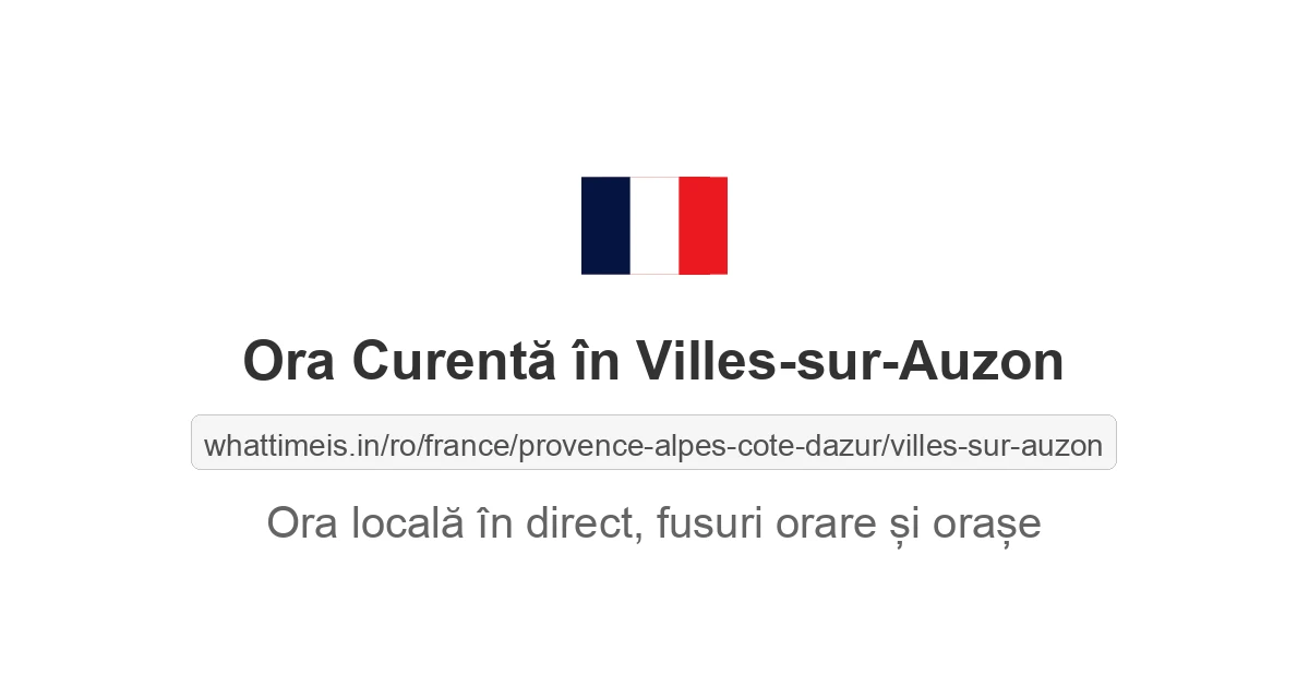 Ora curentă în Villes-sur-Auzon
