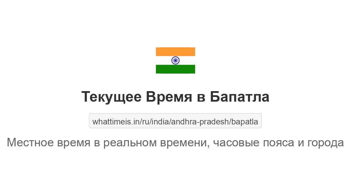Текущее время в Бапатла