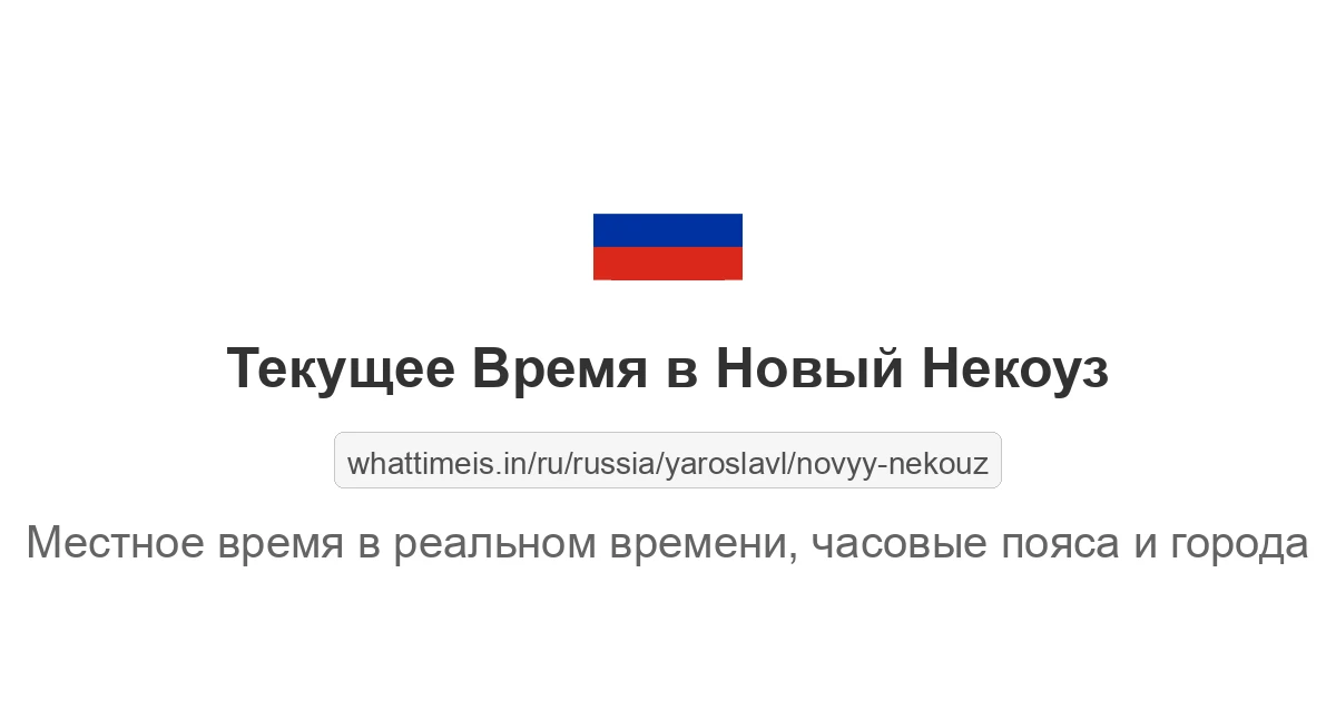 Текущее время в Новый Некоуз