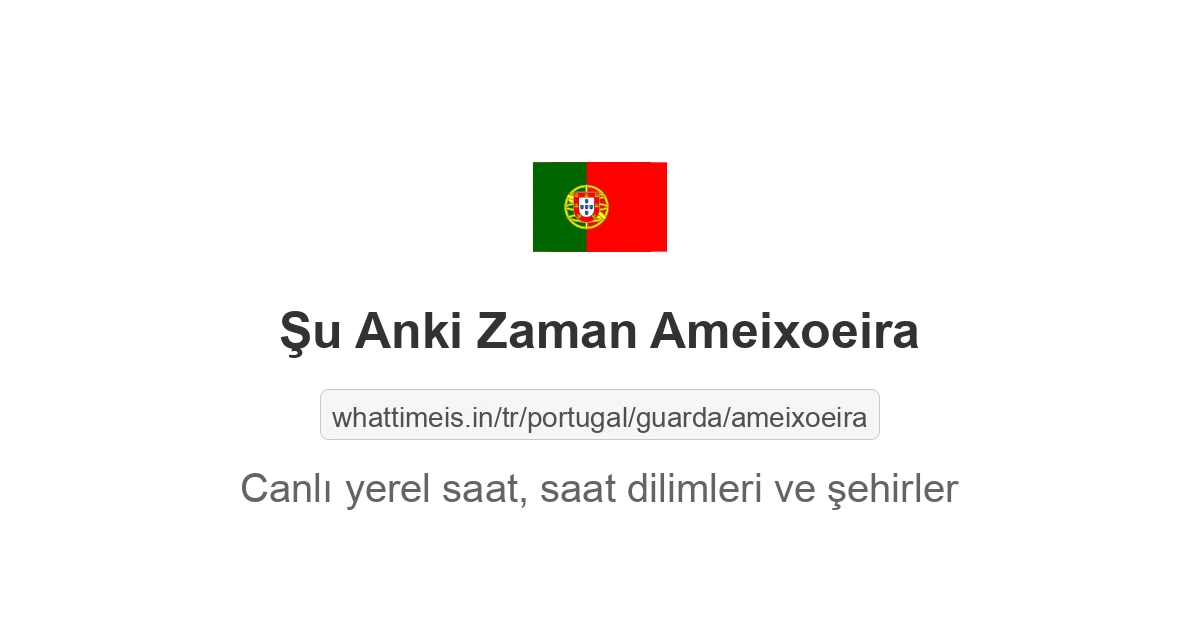 Ameixoeira şehrinde şu anki saat