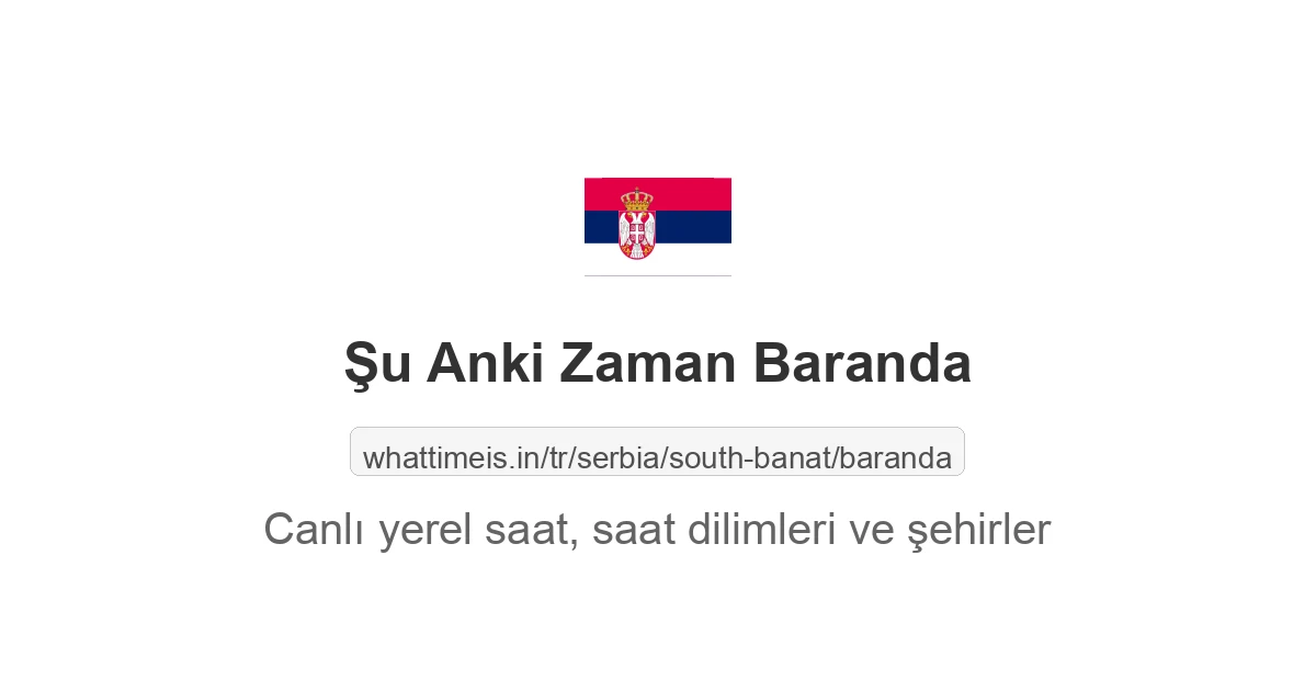 Baranda şehrinde şu anki saat