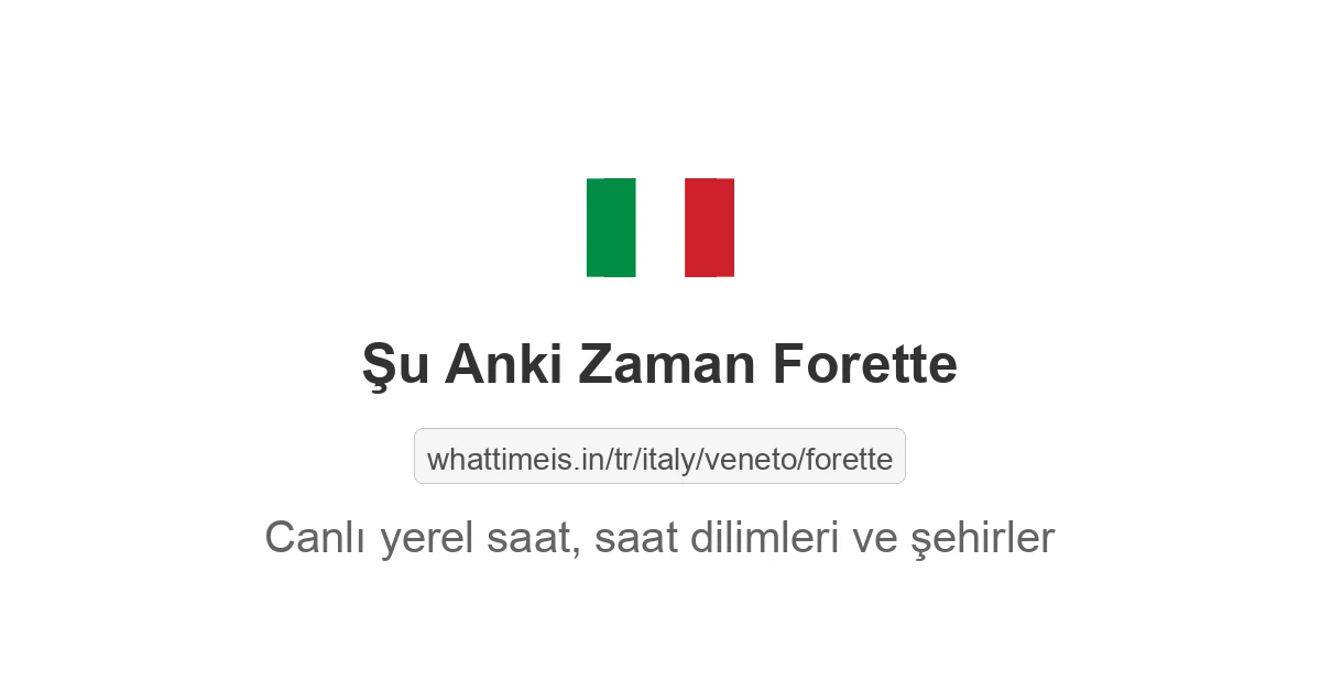 Forette şehrinde şu anki saat