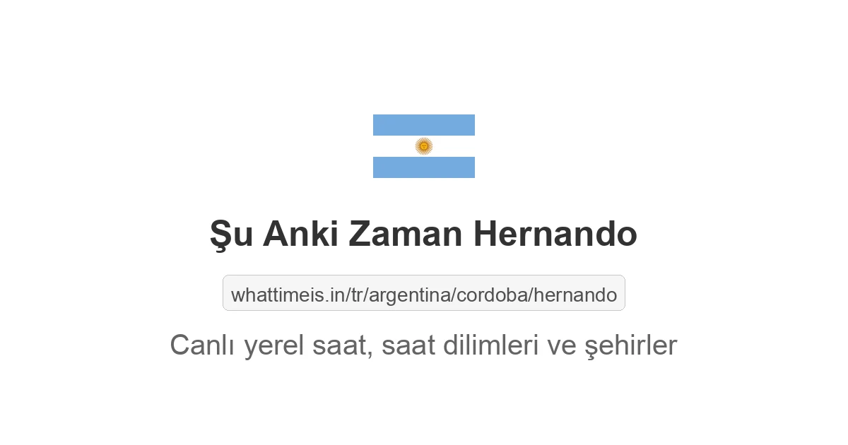 Hernando şehrinde şu anki saat