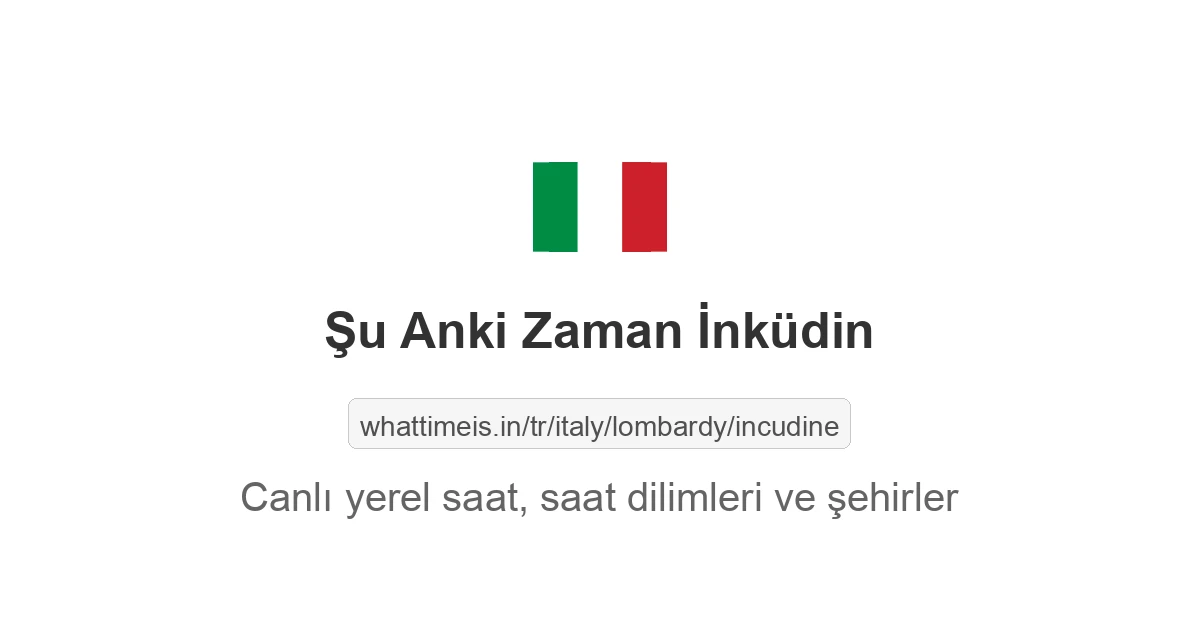 İnküdin şehrinde şu anki saat