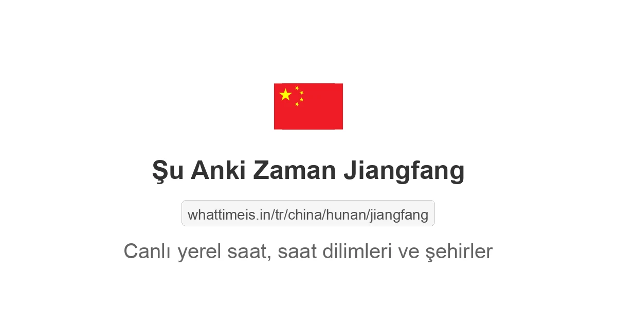 Jiangfang şehrinde şu anki saat