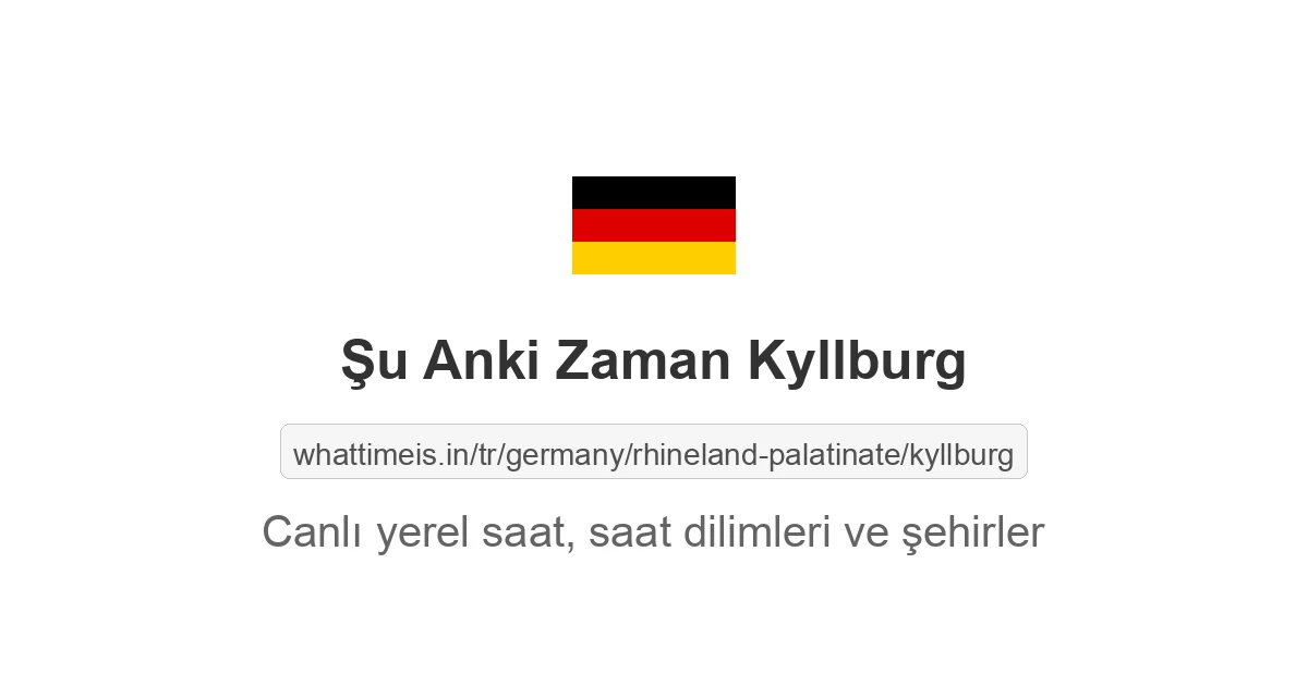Kyllburg şehrinde şu anki saat