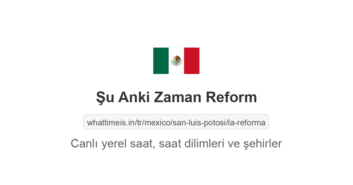 Reform şehrinde şu anki saat